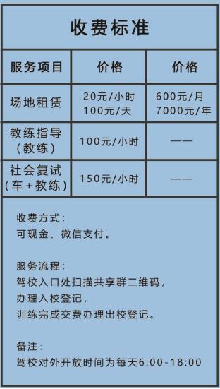 青岛荣臣驾校共享训练基地开业 考场1比1标准场地